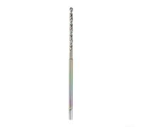 Broca en espiral templada con 2 vástagos de 35 mm y hoja de acero endurecido de alta velocidad para perforación precisa y uso de aguja de perforación, 75 mm (2.0)