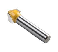 Broca enrutadora de carburo Broca de grabado carburo 8 mm for ranuras en V, cortador chaflán punta plana antiastillas, herramienta fresado precisión multimaterial (1 pieza)(6mm)