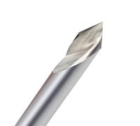 Broca enrutadora de carburo Broca fresadora con ranura en V y vástago de 3,175 mm, fresa grabado 3D carburo 20°-60°, punta 0,1-0, for PCB metal (1 unidad)(0.1mm x 20)