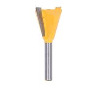 Broca enrutadora de de milano para carpintería con vástago de aleación de acero de tungsteno de 1/4 pulgadas para recortar, ranurar y ribetear (1/4*1)
