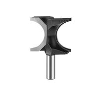 Broca enrutadora de forma arquitectónica, aleación de tungsteno y cobalto, diseño de radi0 cóncavo, cortador de carcasa de puerta y ventana, 1 ud.(12.7X31.75mm)