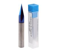 Broca enrutadora de grabado con ranura en V, 30 grados, 3 flautas, vástago de 1/4 pulgadas, carburo con revestimiento Nano para tallar madera, acrílico, plástico, PCB, aluminio