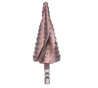 Broca escalonada con revestimiento de cobalto multifuncional, herramienta de apertura de orificio de vástago hexagonal de acero de alta velocidad, sin necesidad de punzón central (6-35)