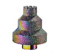 Broca escalonada de 20 mm, 35 mm, 50 mm con rosca M10, abridor de agujeros de flauta recta para azulejos de carpintería, hojas de metal de aluminio, herramienta de biselado de material esmeril (b)