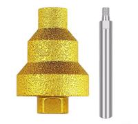 Broca escalonada de flauta recta de 20 50 mm para carpintería y corte de agujeros de metal con varilla de enlace adecuada para aplicaciones de taladro eléctrico (B)
