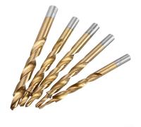 Broca escalonada en espiral HSS para carpintería de agujeros de bolsillo, tablero de partículas de madera MDF, hierro de aluminio suave, evacuación rápida de virutas, acabado dorado (9-5 mm)