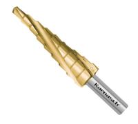 Broca Escalonada Espiral HSS-XE TIN Dorado, Ø 4-12 mm, CBN, 3 Cortes