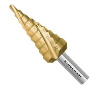 Broca Escalonada Espiral HSS-XE TIN Gold d=4-20 mm CBN Rectificada 3 Filos