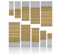 Broca Espiral HSS 100 unids HSS Micro Broca Set 1/1.5/2 / 2.5 / 3mm Brocas helicoidales Metal titanio Broca velocidad Herramientas para madera Plástico y Aluminio Acero de cobre