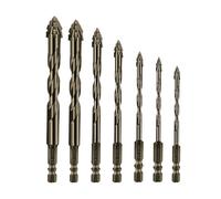 Broca excéntrica dentada de 4 flautas, adecuada for baldosas/vidrio/mármol - perforación en seco de hormigón y acero inoxidable, con ranuras antideslizantes.(4 PCS And Box)