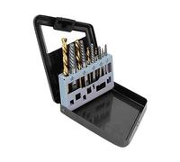 Broca extractora de tornillos, 10 Uds., 4241 HSS, herramienta para quitar pernos dañados a mano izquierda (caja de hierro negro)