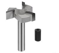 Broca Fresadora T 1/4" Corte 25mm Anti-Resina | para acero al carbono para robusto, recubrimiento térmico, para corte para limpio en para madera y MDF, para vástago 1/4