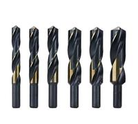 Broca helicoidal HAMPTON HSS con vástago reducido de 14, 16, 18, 20, 22 y 25 mm diámetro for herramienta perforación metal CNC(BLACK-YELLOW,14MM)