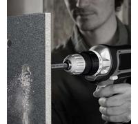 Broca hexagonal para abrir agujeros diseñada para azulejos secos y hormigón, con soldadura soldada para una mayor longevidad y transferencia de potencia (6 + 8 + 10 mm)