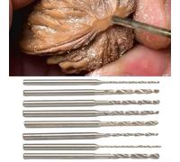 Broca HSS de alta eficiencia con 2 vástagos de 35 mm, adecuada para perforación de madera, plástico y goma 0 8 2 0 mm (1,2 mm)