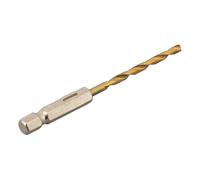 Broca HSS de un solo revestimiento 1 pieza con vástago hexagonal de 1/4 pulgadas adecuada para taladrar madera, plástico, aluminio y hierro con herramientas inalámbricas (3,2 mm)