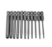 Broca magnética a prueba de manipulaciones para destornillador Torx T40, aleación de acero, cabeza de estrella de 75 mm de largo con vástago hexagonal de 1/4 de pulgada, adecuado para taladros