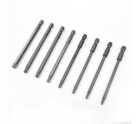 Broca magnética de 100 mm para destornillador Torx con vástago hexagonal de 1/4 pulgadas de aleación de acero para T8 para T10 para T15 para T25 T27 para T30 T40, adecuado para múltiples