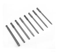 Broca magnética de 100 mm para destornillador Torx con vástago hexagonal de 1/4 pulgadas de aleación de acero para T8 para T10 para T15 para T25 T27 para T30 T40, adecuado para múltiples