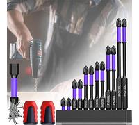 Broca magnética mejorada de alta dureza y fuerte, 2024 nuevas brocas magnéticas antideslizantes fuertes antigolpes, brocas magnéticas súper fuertes (2 juegos)