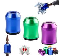 Broca magnética universal de 6,35 mm con cabeza de anillo magnético y diseño antideslizante, por lo que ya no tendrás que preocuparte por que los tornillos se caigan. (azul, verde y morado)