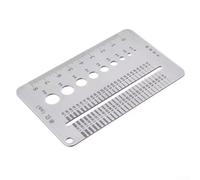 Broca métrica de acero inoxidable calibre de 0,1 a 1,7 mm de diámetro, regla multifunción de hueco y apertura, instrumento de medición para taller y medición industrial in situ