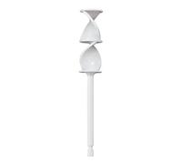 Broca Mezcladora De Pintura Mezclador de resina epoxi 4 piezas | Paleta de accesorio de taladro con varilla agitadora Helix(White)