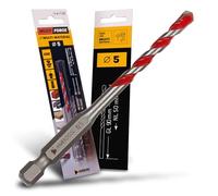 Broca multiusos de 5,0 mm de diámetro HM - madera, chapa, placas de yeso, perfil de metal, azulejos, mampostería, etc. - Amboss Tools Multi Force Multibroca Multibroca broca 6 cantos para taladros /
