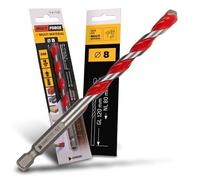 Broca multiusos de 8,0 mm de diámetro HM - madera, chapa, placas de yeso, perfil de metal, azulejos, mampostería, etc. - Amboss Tools Multi Force Multibroca Multibroca broca 6 cantos para taladros /