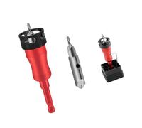 Broca multiusos para madera con cabezales intercambiables para corte limpio de agujeros y eliminación de materiales sin costuras, juego de brocas de carpintería de corte empotrado