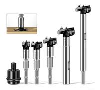 Broca para carpintería diseñada para adaptarse a bisagras ocultas comunes de 15 mm y 35 mm para dimensiones de agujeros y guías (15 mm)