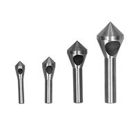 Broca para desbarbar avellanador, juego de herramientas de biselado 4241 de acero de alta velocidad premium, 4 piezas para biselado rápido de placas de acero al carbono, hierro