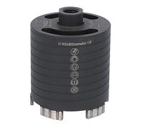 Broca para latas de diamante con alojamiento M16, longitud útil 80 mm con orificios de aspiración radiales.