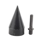 Broca para leña, separador de troncos de madera con cono de acero al carbono y vástago hexagonal, broca de 140 mm para separar troncos, herramienta eficiente para dividir leña con (50mm)