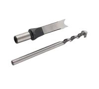 Broca para taladro de orificio cuadrado, broca de acero de alta velocidad para mortajadora, broca de cincel de madera cuadrada de gran resistencia al desgaste con manguito en forma (20mm)