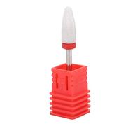 Broca para uñas, piedra de pulir, accesorios de máquina de pulir eléctrica con forma de cabeza de maíz para tallar, pulir uñas(Molienda fina F caja roja)