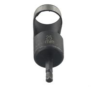 Broca perforadora hueca de vástago hexagonal para cuero, cartón, plástico, herramienta de perforación de cinturón de acero al carbono de 2 a 25 mm, adaptador de máquina eléctrica, reparación de