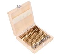 Broca Plana para Carpintería de 13 Piezas, Acero con Alto Contenido de Carbono, Juego de Brocas de Pala de Vástago Hexagonal de 1/4 Pulgadas, Cortador de Agujeros