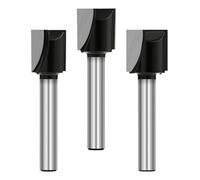 Broca profesional para enrutadores de vástago de 1/2 pulgada y tareas de limpieza eficiente en la parte inferior, tallado de madera, ranurado, biselado de tres piezas