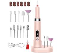 Broca profesional para uñas, de uñas eléctrica, juego de brocas de clavo de velocidad ajustable, taladro inalámbrico para uñas, 12 brocas para el salón de uñas en casa