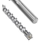 Broca SDS Max de 18 x 1000 mm, con 4 cortes de metal duro y doble hélice, para hormigón, piedra, piedra natural