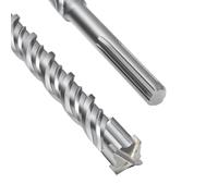 Broca SDS Max de doble hélice, con 4 filos, carburo de tungsteno, para taladro de percusión, ideal para hormigón, piedra y piedra natural, 30 x 380 mm