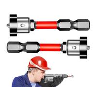 Brocas antideslizantes y a prueba de golpes, 2 brocas de precisión a prueba de golpes, broca magnética multifuncional portátil antideslizante para destornillador eléctrico