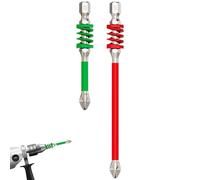 Brocas atornilladoras eléctricas, 2 unidades, puntas magnéticas para taladro, antideslizantes, resistentes, con muelle para trabajos domésticos y profesionales en construcción de metales móviles