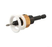 Brocas avellanadas con tope de profundidad ajustable y vástago hexagonal para uso en carpintería, lo que permite una perforación limpia y precisa con material de carburo (3,2 x 8 mm)