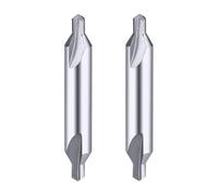 Brocas centrales Kit de brocas de centrado de acero de alta velocidad con ángulo de 60 grados, herramientas avellanadoras for torno y metalurgia.(3_1PC)