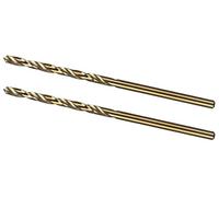 Brocas de acero de alta velocidad de 2,4 mm, vástago redondo HSS M35 brocas helicoidales de cobalto para metal, adecuadas para taladrar en metal duro, acero inoxidable, hierro fundido, 10 unidades