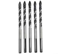 Brocas de acero de carburo de alta dureza para azulejos, porcelana, hormigón, ladrillo, vidrio, mármol, cerámica, piedra, tablero de madera dura, diseño en espiral para eliminación de virutas, 6 mm de