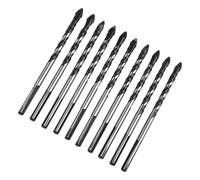 Brocas de acero de carburo de alta dureza para azulejos, porcelana, hormigón, ladrillo, vidrio, mármol, cerámica, piedra, tablero de madera dura, diseño en espiral para eliminación de virutas, 6 mm de