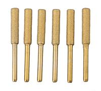 Brocas de afilado de motosierra eléctrica para herramientas giratorias, piedras de molienda de esmeril recubiertas de carburo con vástago de 3 mm, tamaños de 4 mm, 4,8 mm, 0,5 mm para dientes de